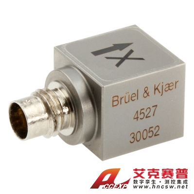 HBK 4527型  三軸加速度計，高溫，10 mV/g，側面接頭，氣密，M3螺紋孔，不含電纜